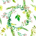 Wedding floral watercolor pattern.