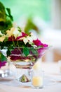 Wedding Flower Arrangement Table Setting Series Royalty Free Stock Photo