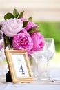 Wedding Flower Arrangement Table Setting Series Royalty Free Stock Photo