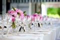 Wedding Flower Arrangement Table Setting Series Royalty Free Stock Photo