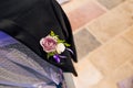 Wedding flower boutonniere groom Royalty Free Stock Photo