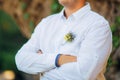 Wedding flower boutonniere groom Royalty Free Stock Photo