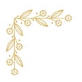 wedding flower frame element design Royalty Free Stock Photo