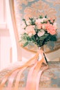 Wedding flowers, bridal bouquet closeup