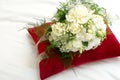 Wedding flowers Bridal bouquet of white flowers tied with a ribbon