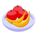 Wedding fruits icon isometric vector. Marriage event