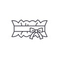 Wedding garter line icon concept. Wedding garter vector linear illustration, symbol, sign Royalty Free Stock Photo