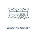 Wedding garter vector line icon, linear concept, outline sign, symbol Royalty Free Stock Photo