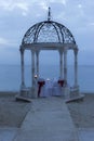 Wedding Gazebo Candlelight Dinner Royalty Free Stock Photo