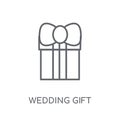 wedding Gift linear icon. Modern outline wedding Gift logo conce