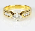 Wedding gold diamond ring Royalty Free Stock Photo