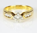 Wedding gold diamond ring