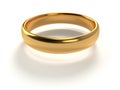 Wedding gold ring isolated on white background Royalty Free Stock Photo