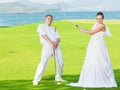 Wedding golf Royalty Free Stock Photo