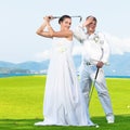 Wedding golf Royalty Free Stock Photo
