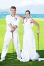 Wedding golf Royalty Free Stock Photo