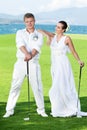 Wedding golf Royalty Free Stock Photo