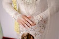 Wedding gown and jewelry