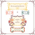 Wedding graphic set. Vintage border pack.