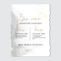 Wedding grey liguid ink, greeting invitation card with Luxury gold foil, marble texture background and Abstract flow bar