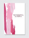 Wedding grunge pink decoration. Vcetor Fluid art. Applicable for design covers, presentation, invitation, flyers, annual