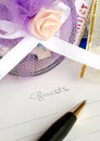 Wedding guest book Royalty Free Stock Photo