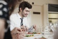 Wedding Guests Eating A Meal