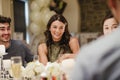 Guests Socialising At Wedding Dinner