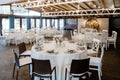 Wedding hall Rustic banquet in luxury restaurant Royalty Free Stock Photo