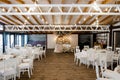 Wedding hall Rustic banquet in luxury restaurant Royalty Free Stock Photo