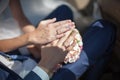 Wedding hands with wedding rings Royalty Free Stock Photo