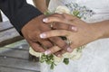 Wedding Hands And Wedding Rings Royalty Free Stock Photo