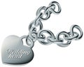 Wedding Heart Silver Royalty Free Stock Photo