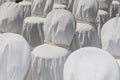 White wedding chairs Royalty Free Stock Photo