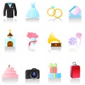 Wedding icons Royalty Free Stock Photo