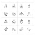 Wedding icons Royalty Free Stock Photo