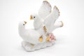 Wedding image of white doves on a white background Royalty Free Stock Photo