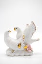 Wedding image of white doves on a white background Royalty Free Stock Photo