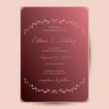 Wedding invitatiom with cute floral flower pattern frame Royalty Free Stock Photo