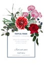 Wedding Invitation, floral invite thank you, rsvp modern card Design Royalty Free Stock Photo