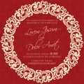 Wedding invitation or announcement card Royalty Free Stock Photo