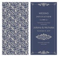 Wedding Invitation with baroque pattern