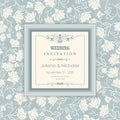 Wedding Invitation with baroque pattern