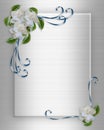 Wedding Invitation border Gardenias Royalty Free Stock Photo