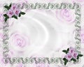 Wedding invitation Border Lavender roses Floral Royalty Free Stock Photo
