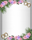 Wedding invitation Border orchids ivy