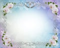 Wedding invitation Border orchids ivy