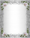 Wedding invitation Border orchids ivy Royalty Free Stock Photo