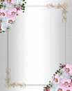 Wedding invitation Border orchids ivy Royalty Free Stock Photo