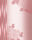 Wedding Invitation border Pink Satin